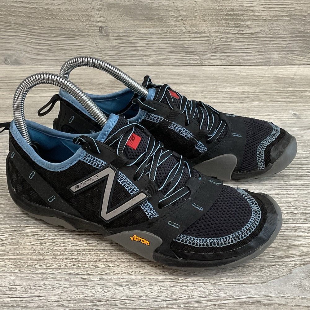 New Balance Minimus Trail 10V1 Running Shoes Women's 6.5 Black Blue WT10BB